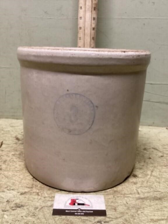 3 gallon buckeye pottery stoneware crock