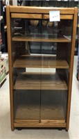 Wood Cabinet - 4 Shelves w/ glass doors
