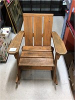 Adirondack style rocking chair - SOLID WOOD