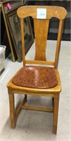 Wood chair w added seat