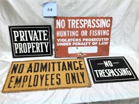 4-signs private property, no trespassing