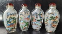 Glass Chinese Reverse Painted Snuff Bottles