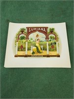 LURIANA SUPERIORES Cigar box label 8.5x6.5