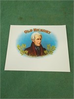 Old Hickory Andrew Jackson cigar box label 8x6.5