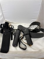 Canvas & Leather Belt Pistol Holders
