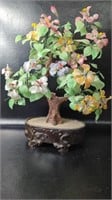 Large Centerpiece Glass Bonsai Tree W/ Faux Wood