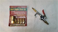 Quick coupler brass set and air compressor nozzle