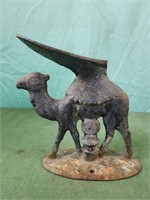 Antique 1800S Cast Iron Camel Shoe Shine Stand