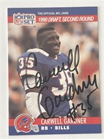 Buffalo Bills Carwell Gardner 1990 NFL #711 signed