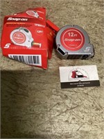 Snap on 12 foot tape measure with box