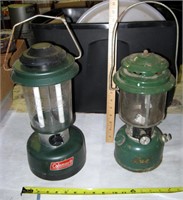 2 Coleman Lanterns - 1 Gas, 1 Battery