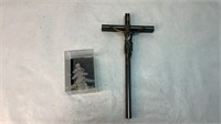 Cross with Christmas ornament