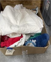 Box of Fabric Crochet & Towels