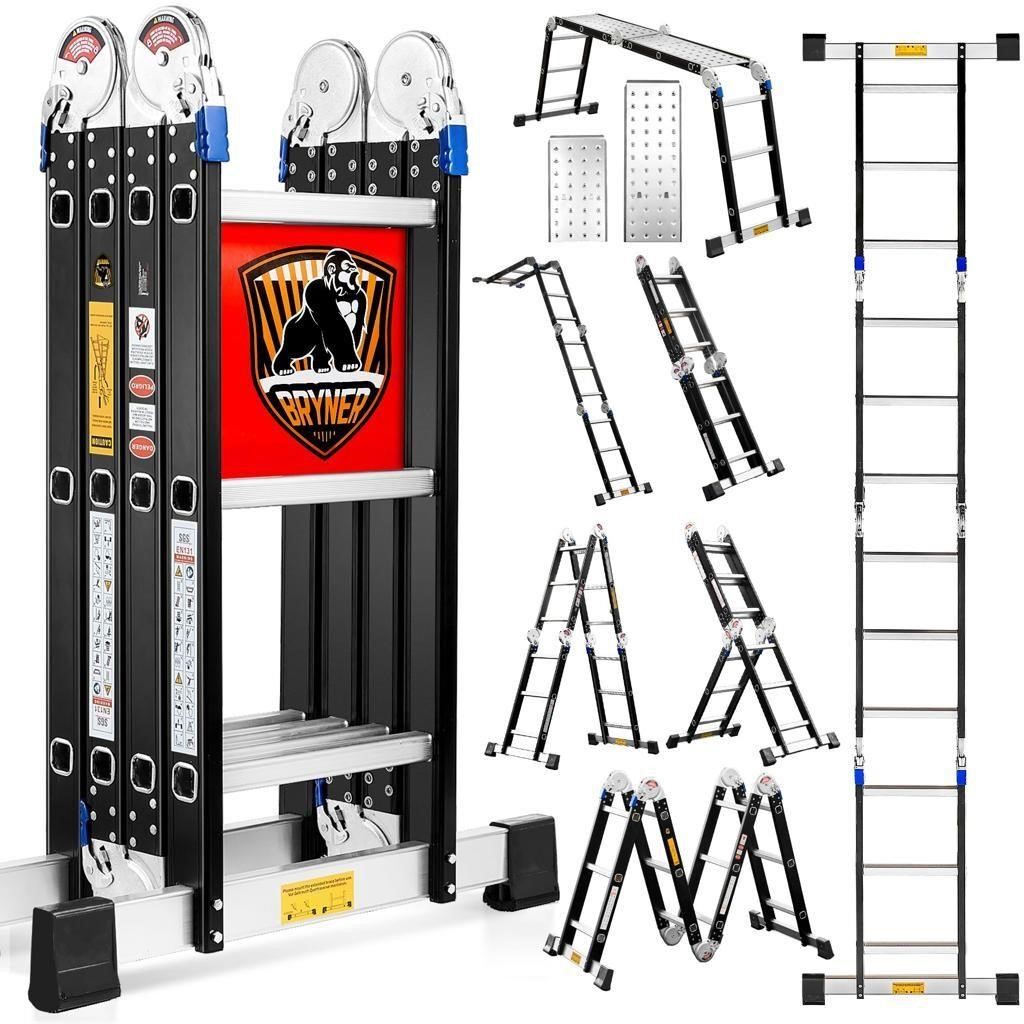 Ladder, Bryner 7 in 1 Multi-Purpose Ladder