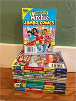 Nine world of Archie jumbo comic books