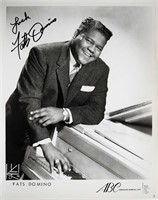 Fats Domino signed promo photo