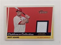 Matt Adams Baseball Trading Card with Game-Used Je