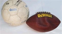 DeWalt promo football challenge soccer ball lot