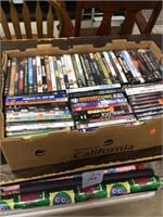 Box of approximately 80 dvds