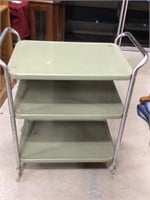 Vintage 3 tier metal kitchen cart