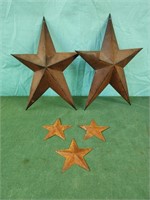 12x9 metal stars ,4" stars, two big three small,