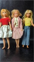 Vintage Barbie Skipper Dolls 60s , W/ Clothing