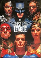 Justice League cast signed movie poster