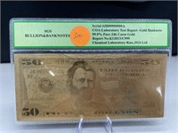 2009 $50 Gold Bill 24K  Gold