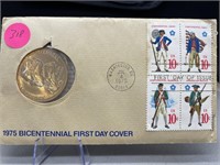 1975 Bicentennial Paul Revere Token & Stamps