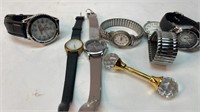 Wrist watch lot brass & crystal  ornament