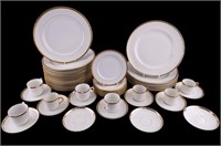 Limoges Porcelain, Gilt Edge Plates, Cups