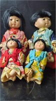 Vintage Ichimatsu Style Japanese Dolls