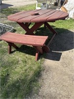 Approximately 4 foot round picnic table