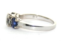Jewelry 1.45 Ct Diamond & Sapphire 4 Gram 14K Ring