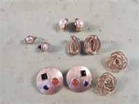 Silver colored clip on earrings