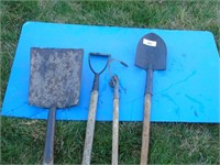 2 Shovels, Hoe, One row cultivator
