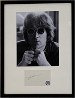John Lennon framed signature collage