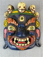 Antique Wooden Nepal  Bhairav Decorative Mask