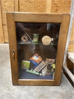 Wooden Medicine Cabinet w/Glass Door