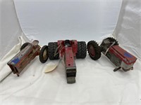 3 Toy Tractors Massey Ferguson & Other-As Is