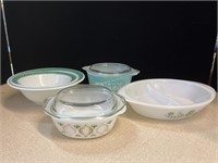 Pyrex Turquoise Butterprint w/ Lid, Others