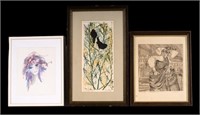 Color Lithograph, Etching, And Watercolor (3)