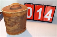 birch bark lapped covered container 6 1/2 x 4 x 8”
