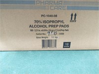 Case of 70% Isopropyl Alcohol Prep pads-12-7-23