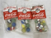 3 Bags Coca Cola Marbles