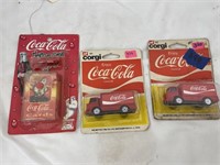 3 pcs Coca Cola Playing Cards & More