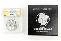 Coin 2021-O Morgan w/ Privy "0" ANACS-MS69