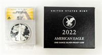 Coin 2022-S Silver Eagle Proof ANACS-PF70 DCAM