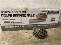Coiled Roofing Nails 1 1/2" Large Box