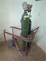 Welding Cart, Bottles, Guages, Rods, Torches